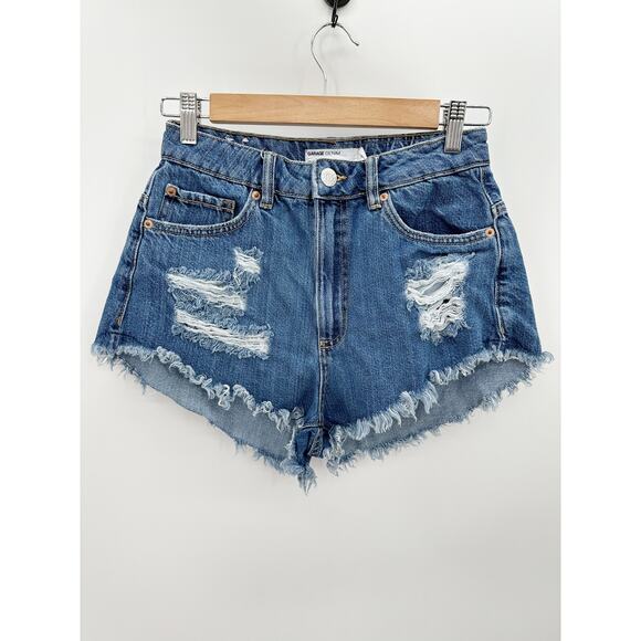Garage Women Jean Short Size 3 Distressed Festival Cheeky Summer High Waisted - Picture 1 of 7